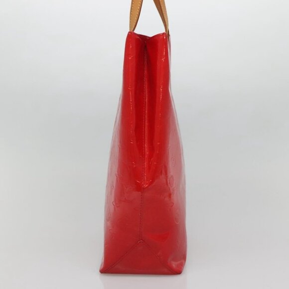 LOUIS VUITTON Monogram Vernis Reade MM Hand Bag Red Rouge M91086 LV Auth BA4169 - Picture 5 of 16